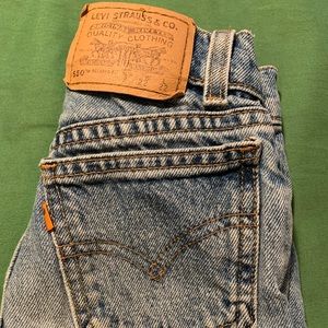 Vintage kids orange tab Levi’s jeans